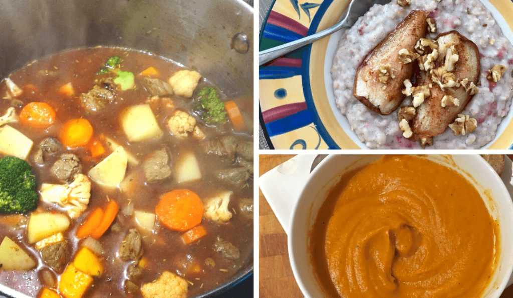winter warmers: stew, porridge and soup