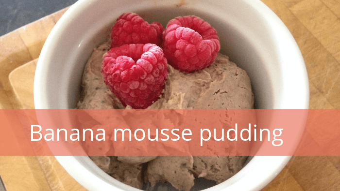 Banana mousse pudding with chia seeds