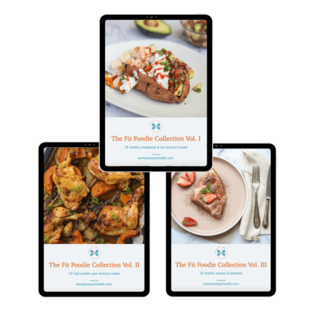 Covers of Fit Foodie Collection on iPad screens
