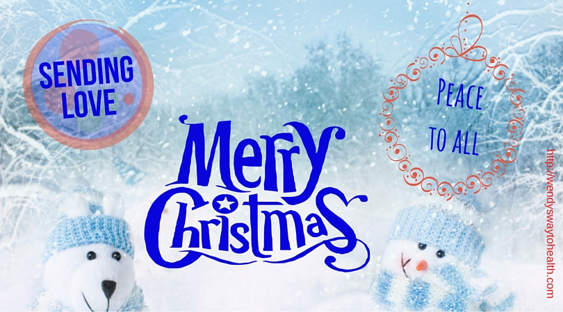 Merry Christmas graphic with snow background