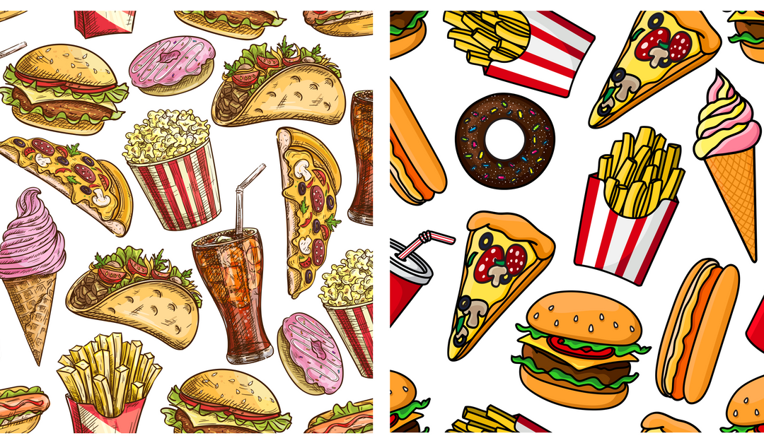 Junk food graphic blog header