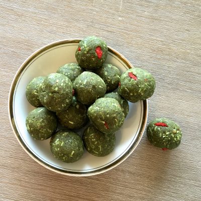 matcha protein balls on a plate 7