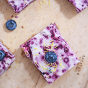High protein blueberry cheesecake