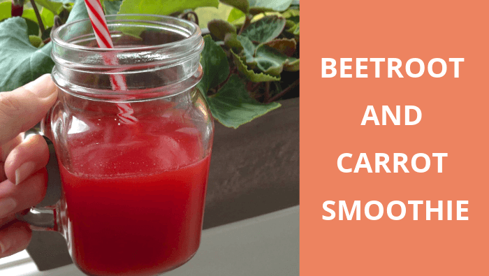 Beetroot and carrot red smoothie blog header image