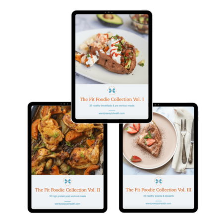 Covers of Fit Foodie Collection on iPad screens