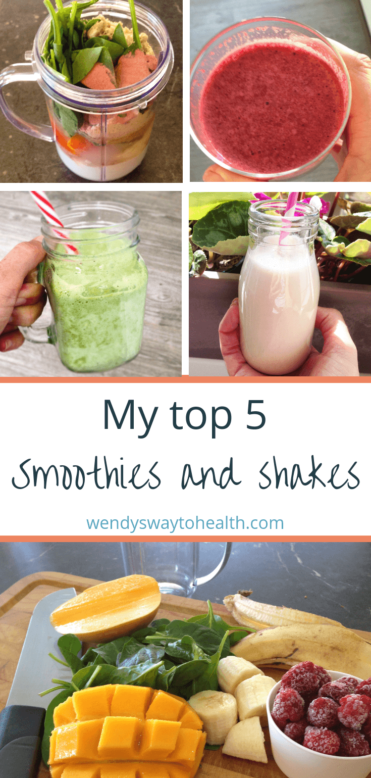 Get the recipes for my top 5 favourites smoothies and shakes