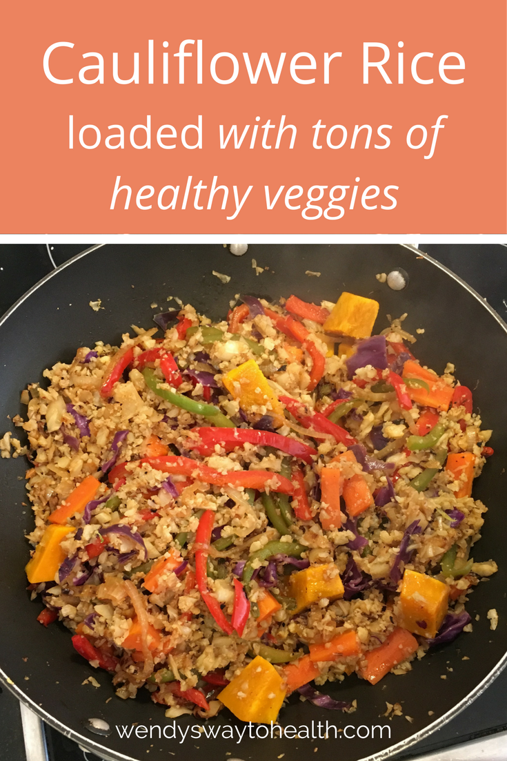 Whip up this delicious cauliflower rice recipe tonight, it's loaded with tons of healthy veggies!