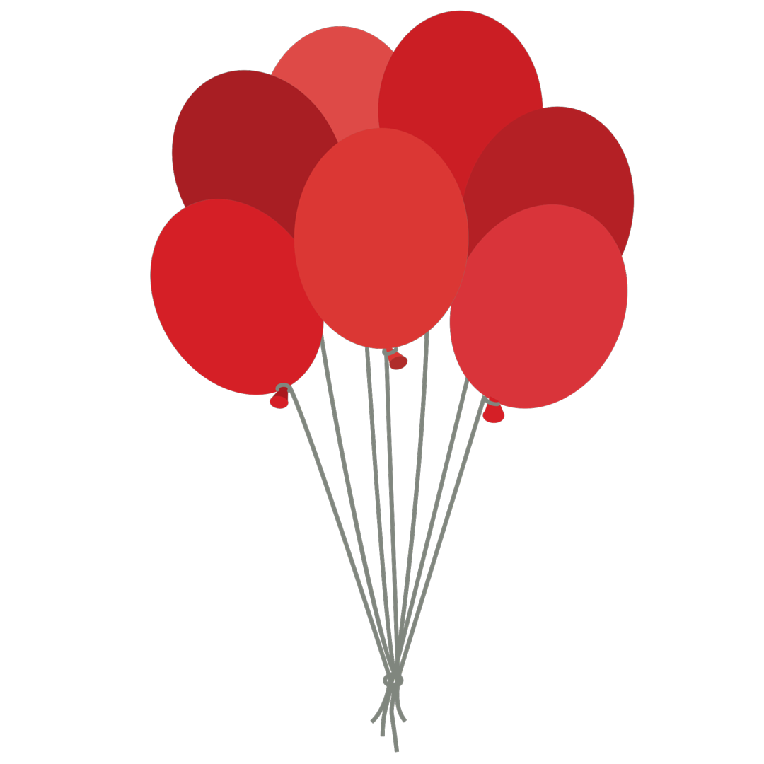 bunch of red balloons