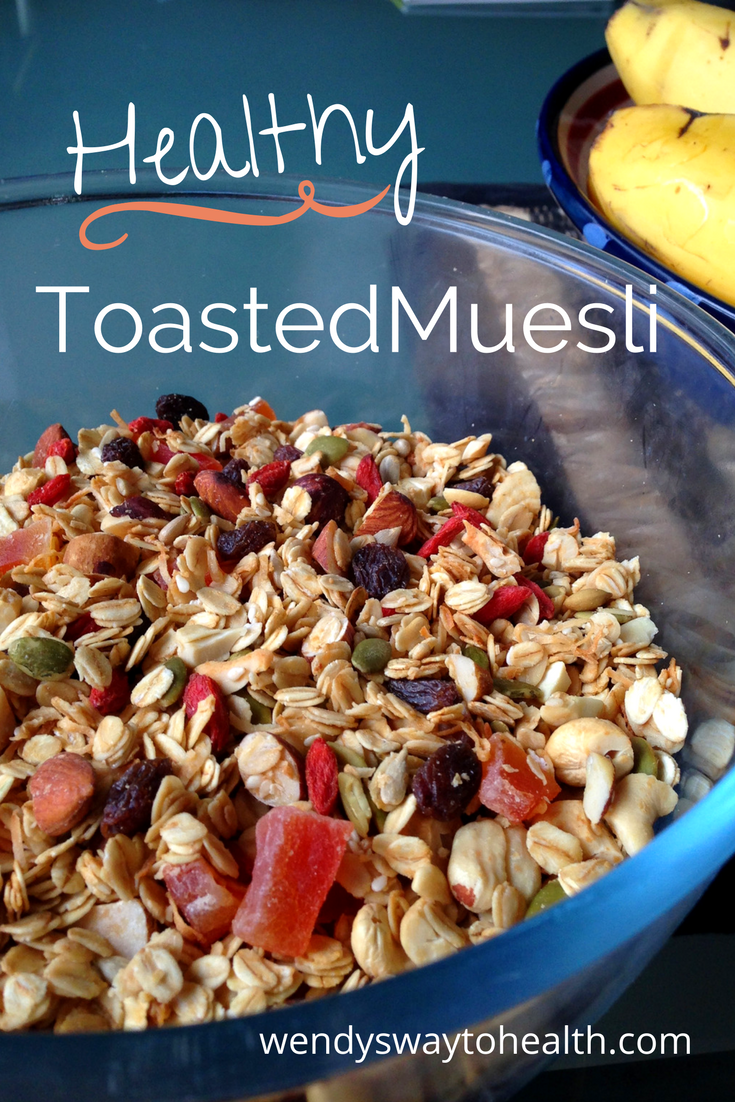 Healthy and easy to make toasted muesli by Wendy's Way to Health