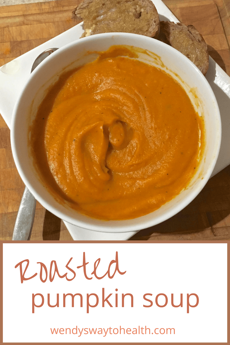 This roasted pumpkin soup is a perfect healthy Winter Warmer