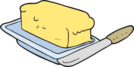 butter in a butter dish