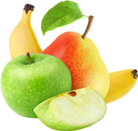 Apple, banana, pear
