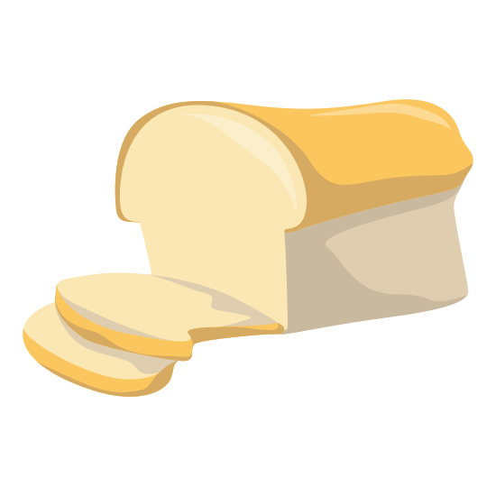 loaf of bread with two slices cut