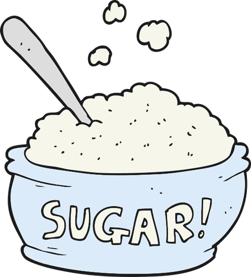 bowl of white sugar