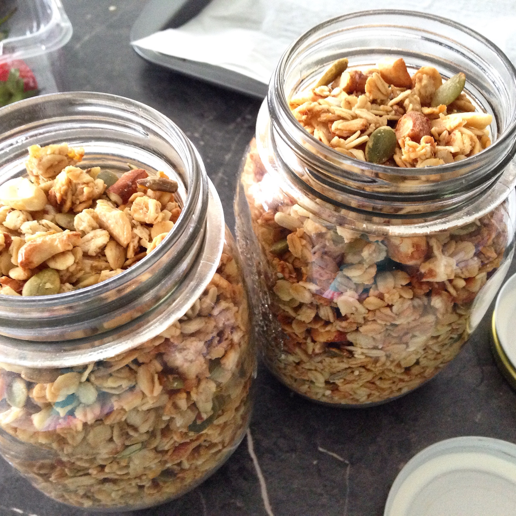 Banana muesli is a healthy and delicious topping for your yoghurt bowl