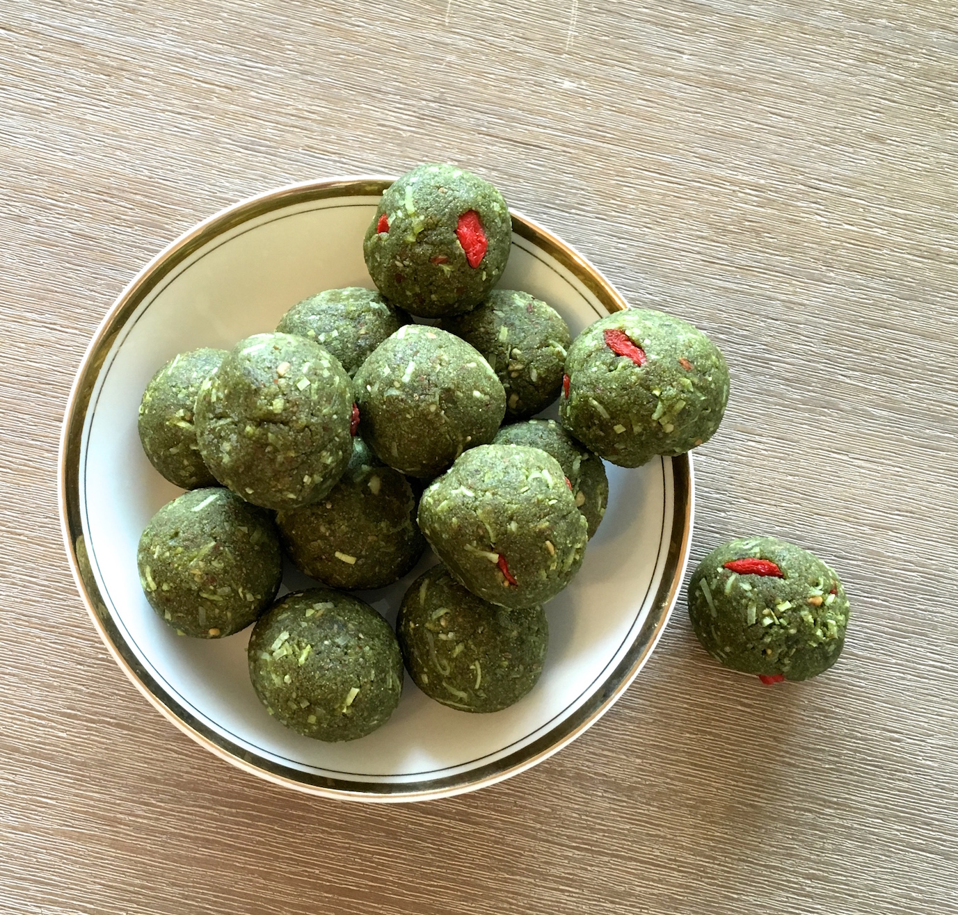 Try these matcha protein balls for a different post workout snack