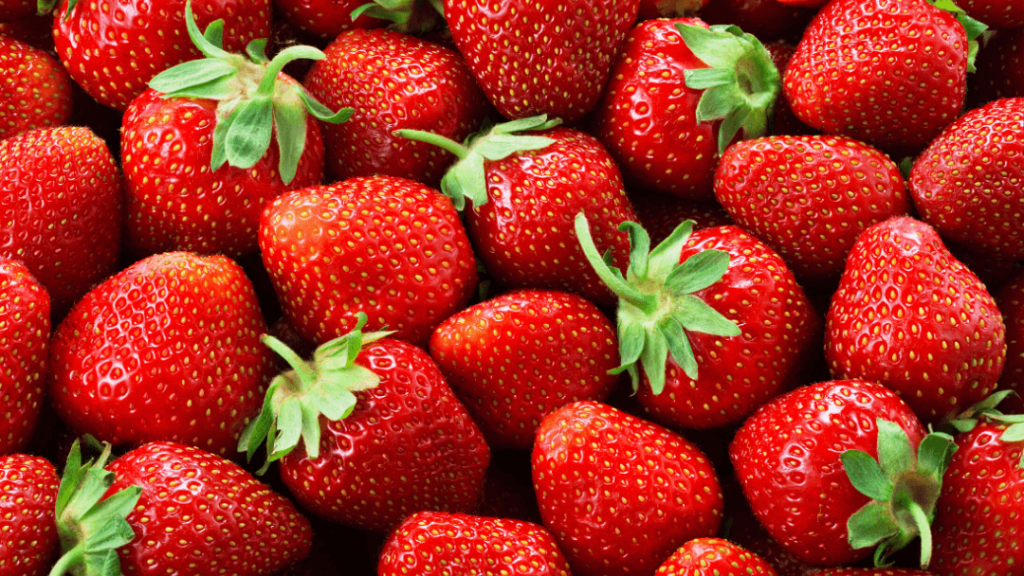 close up of a tray of immune-boosting strawberries