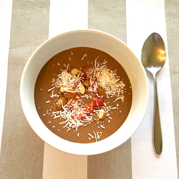 Make this creamy chocolate smoothie bowl for a quick, healthy breakfast.