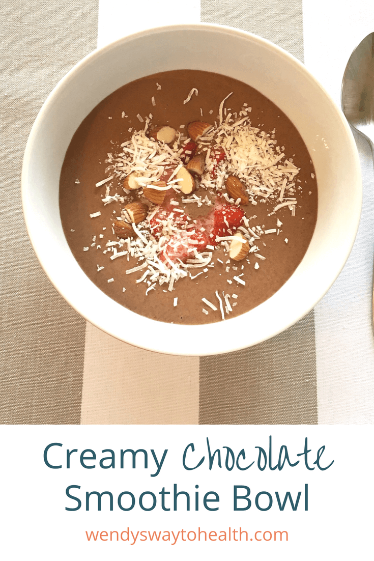 Make this creamy chocolate smoothie bowl for a quick, healthy breakfast.