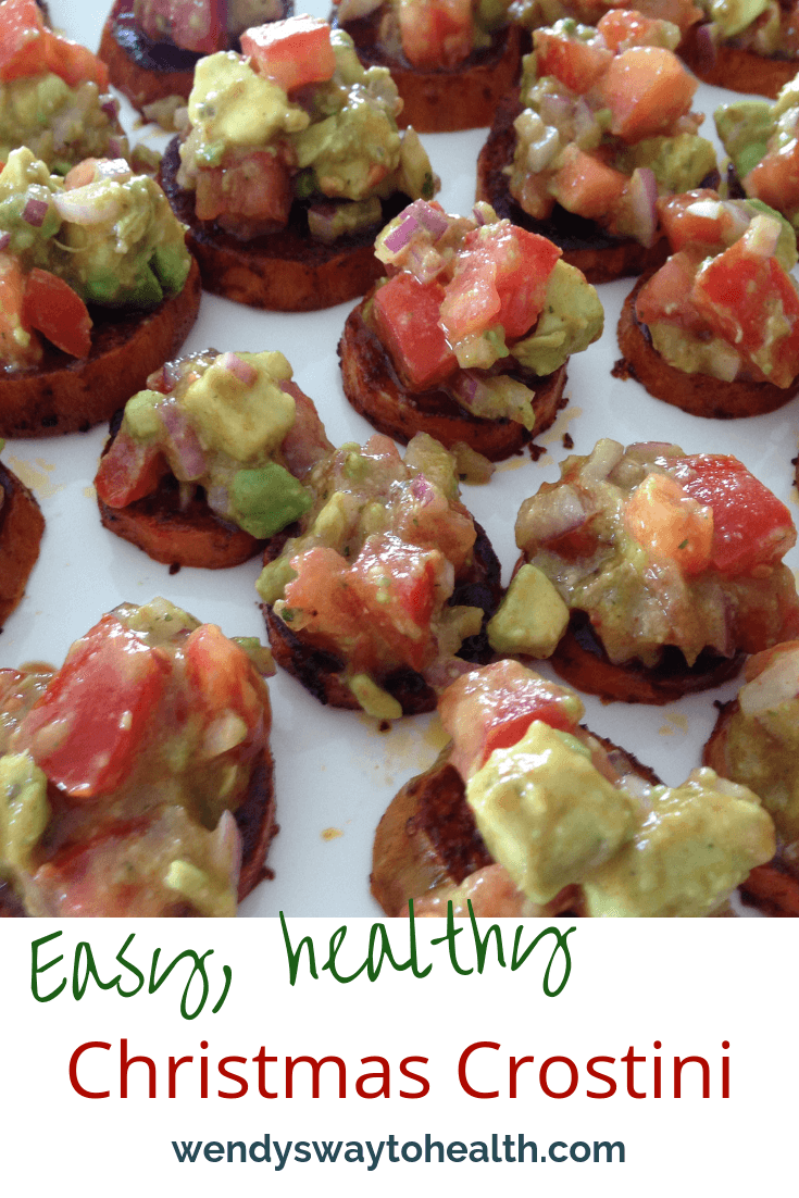 These delicious sweet potato crostini make a perfect healthy appetiser