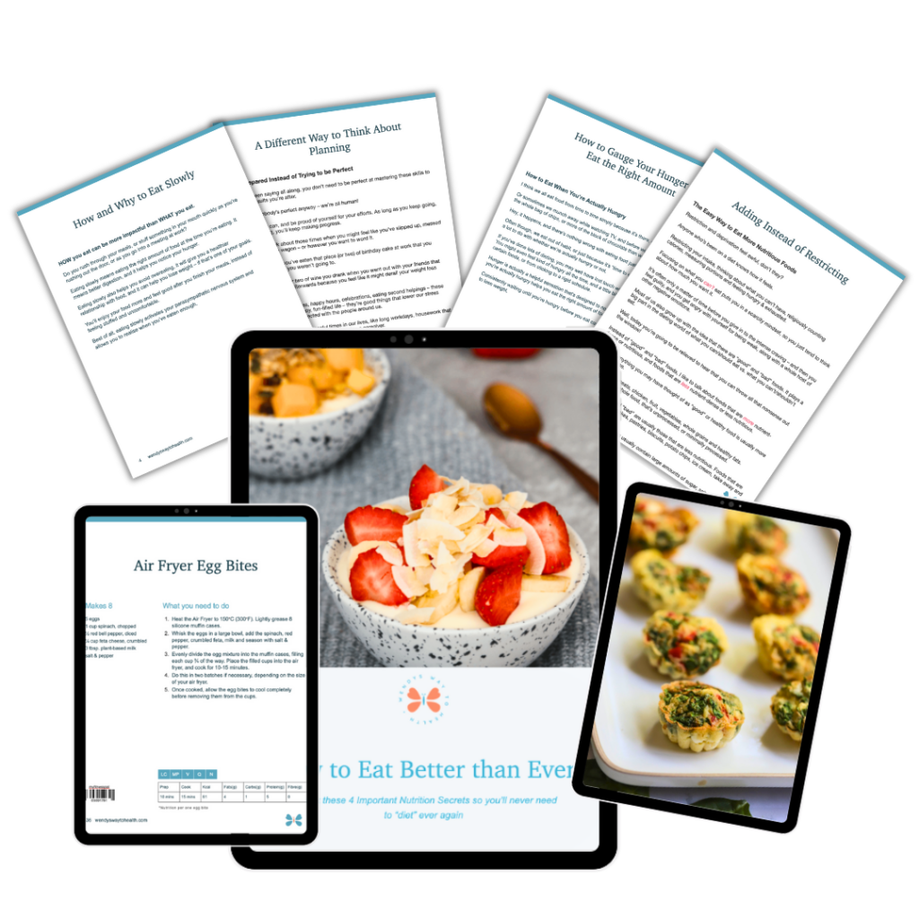 Free nutrition course cover with high protein fruit bowls