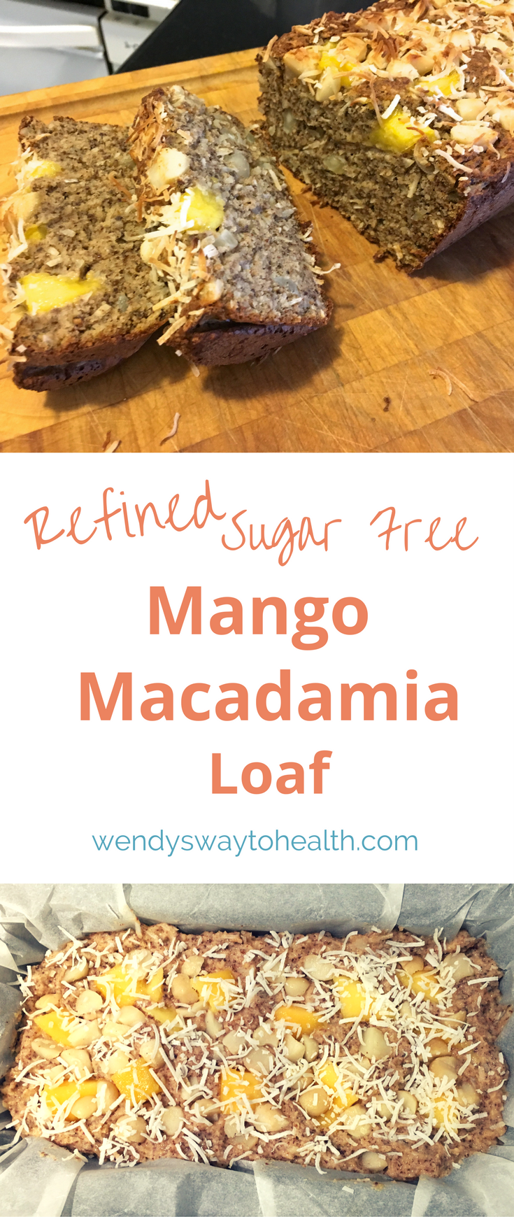 This mango macadamia loaf is perfect for breakfast or a healthy snack any time of day