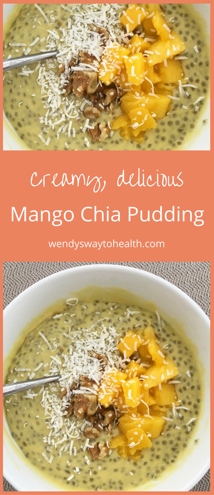 This creamy mango chia pudding from Wendy's Way to Health makes a delicious, healthy breakfast