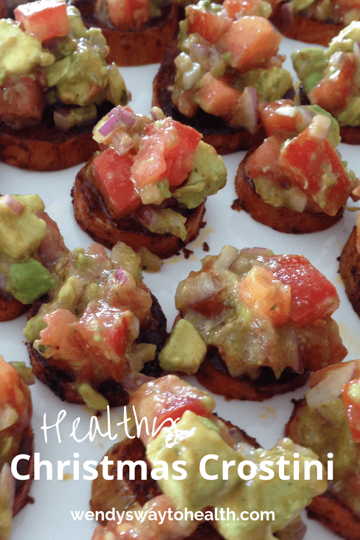 These healthy crostini are a pretty and healthy special occasion appetiser