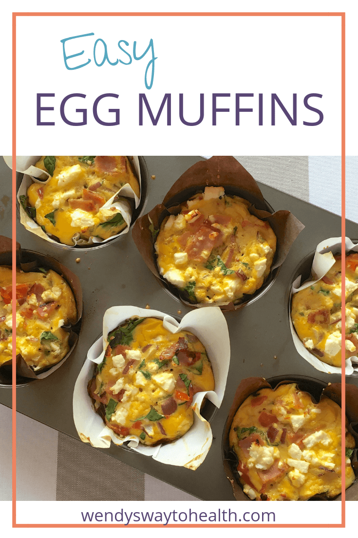 Delicious and healthy easy egg muffins by Wendy's Way to Health