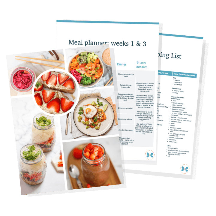 Recipe pack meal planner & shopping list examples