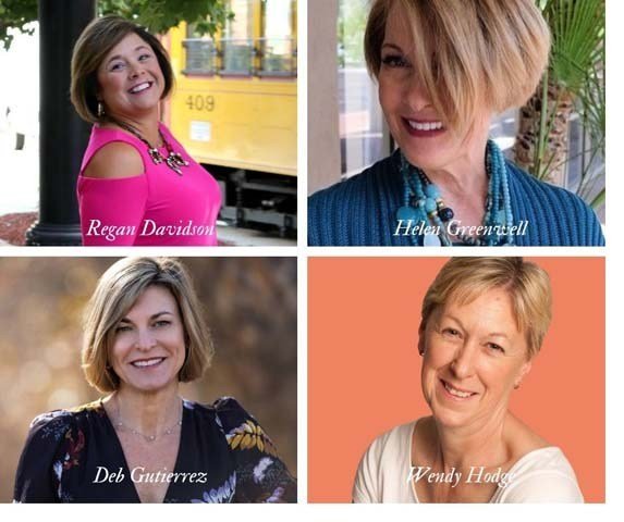 Collage photo of Wendy, Regan, Helen and Deb sunshine blogger nominees