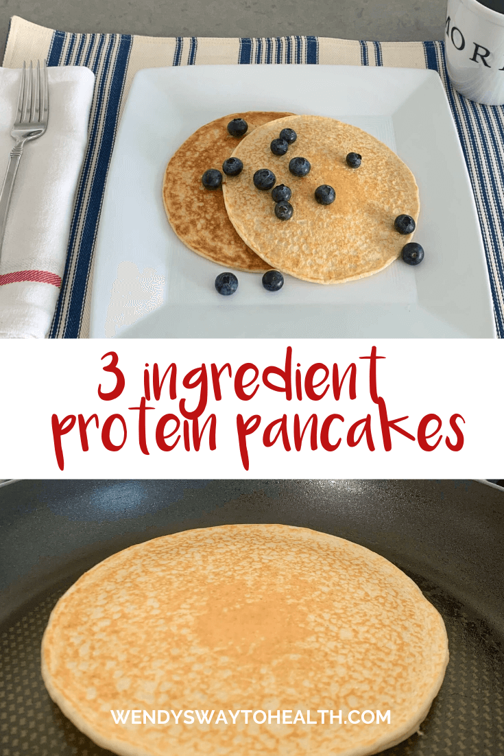 3 ingredient protein pancakes pin