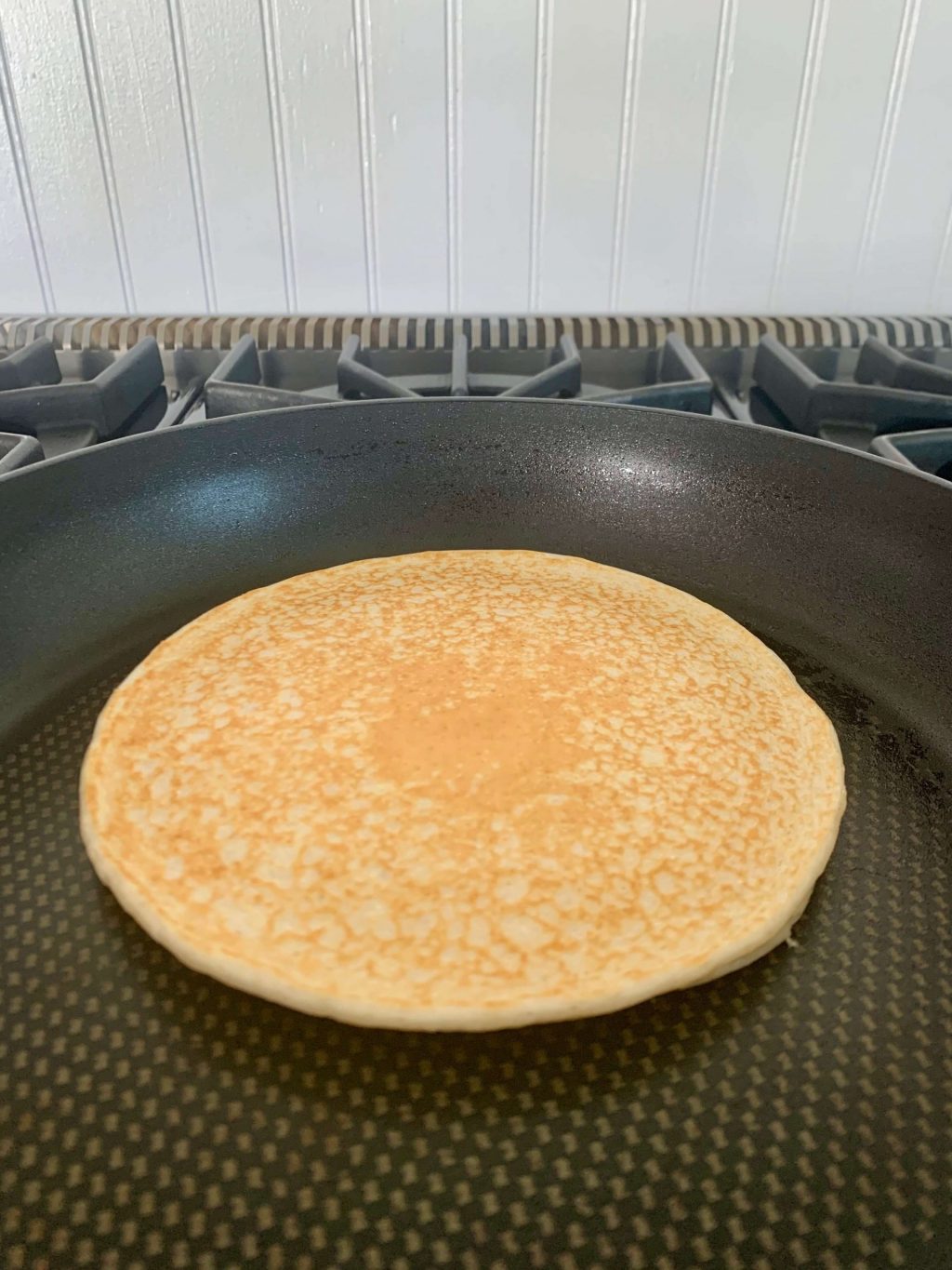 Protein pancake being cooked