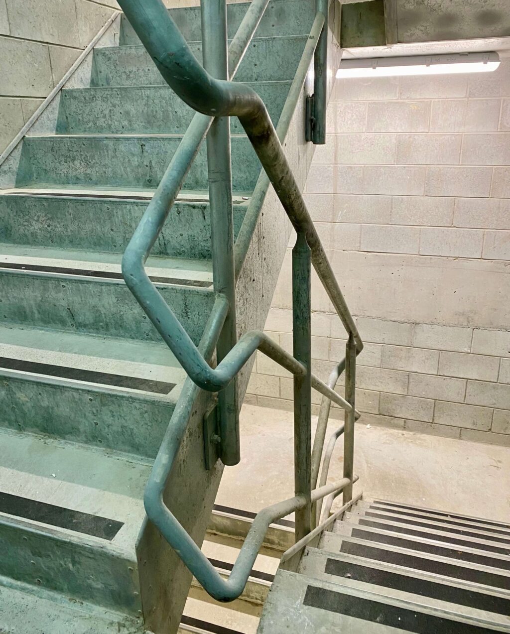 Building stairs are perfect for a workout