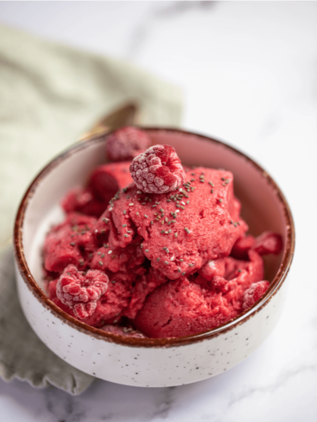 A bowl of berry sorbet
