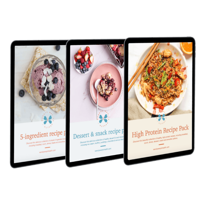 3 recipe pack covers on 3 iPads