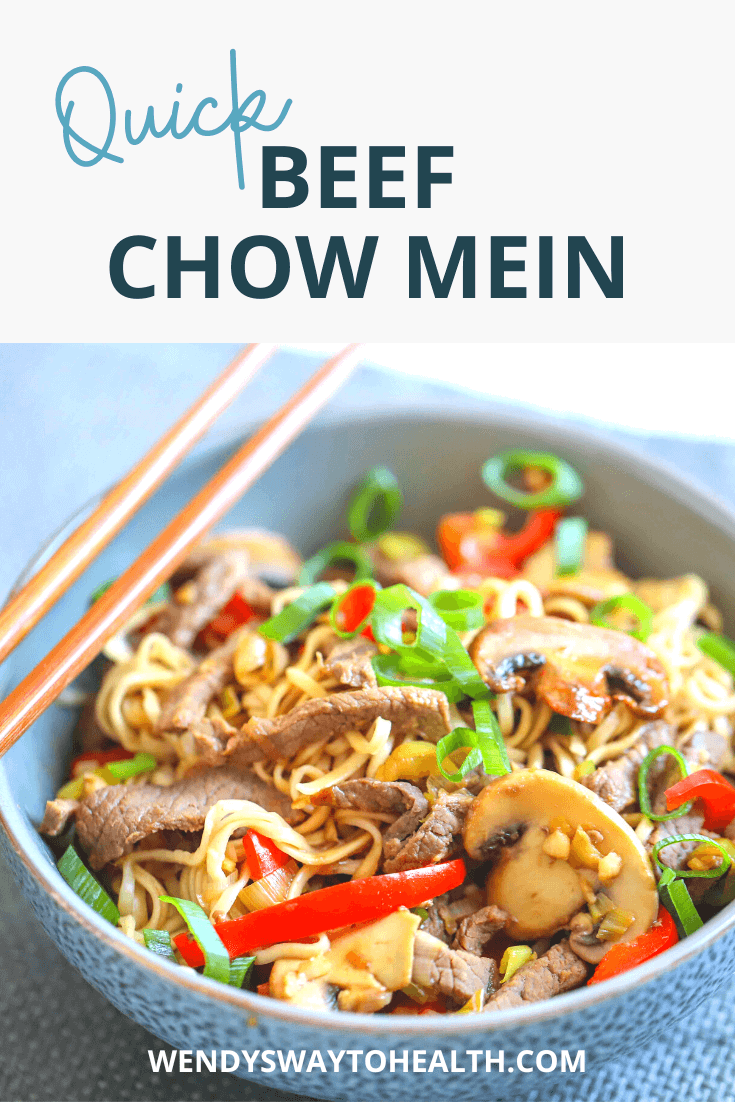 Quick beef chow mein pin