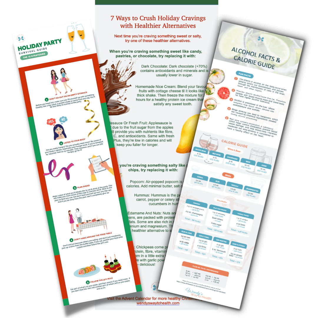 3 PDF infographics that make up the Christmas Survival Kit