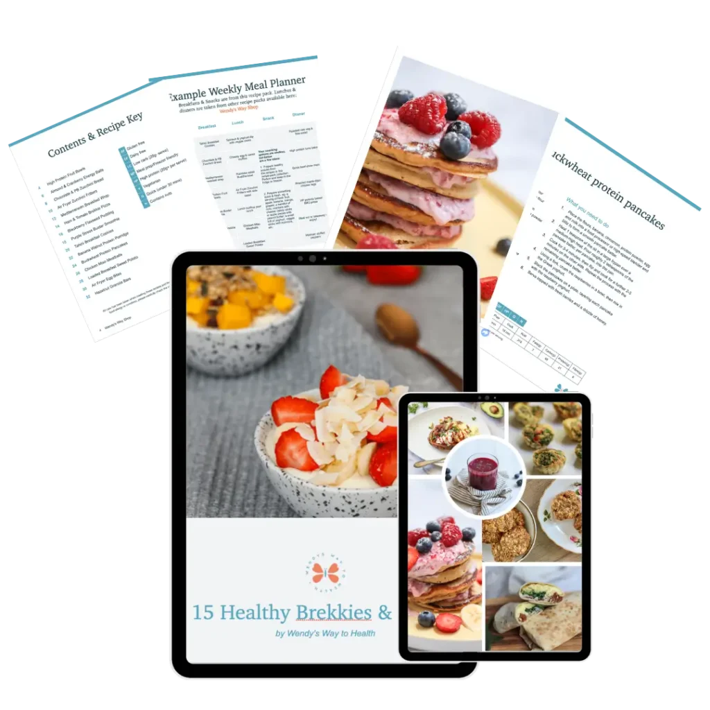 Cover of free recipe pack surrounded by images of some of the pages