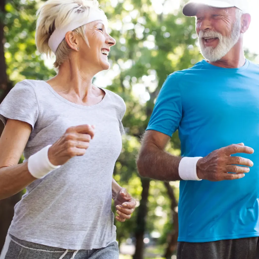 Couple running together
